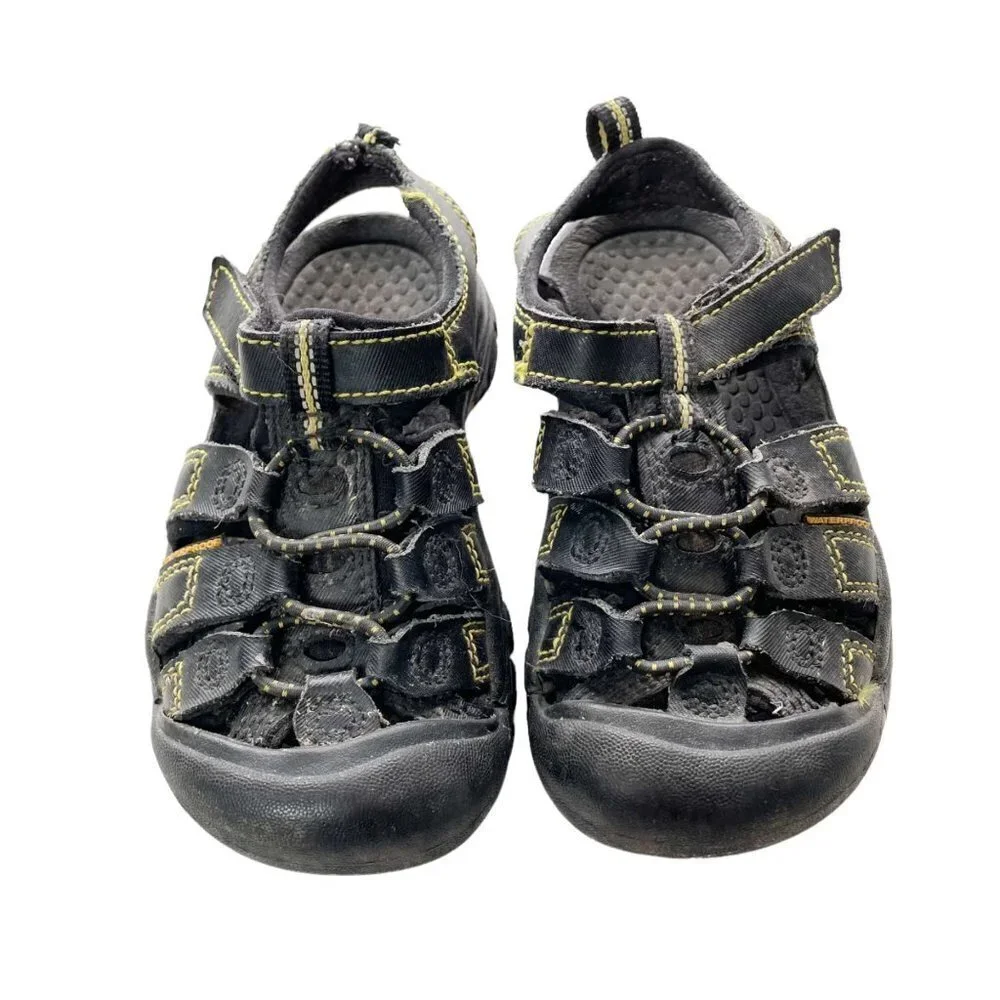 Keen Black Closed Toe Hiking Sandals Unisex Toddler Size 10 Waterproof FLAW